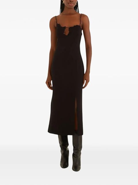 FARM Rio beaded-embellishment midi dress - Black - zdjęcie produktu nr 1