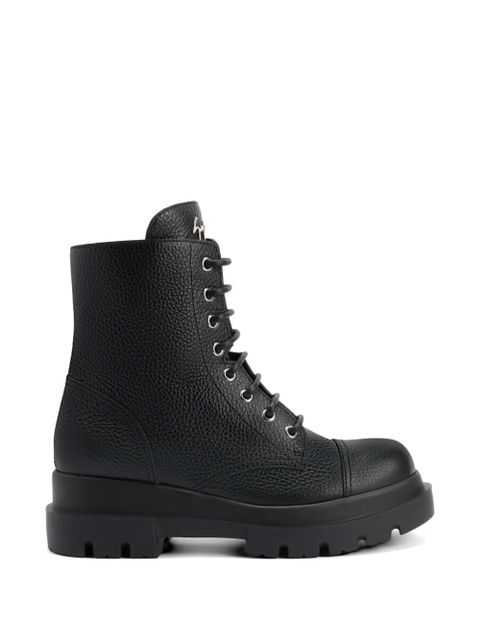 Giuseppe Zanotti Evin laced logo detail boots - Black - zdjęcie produktu nr 1