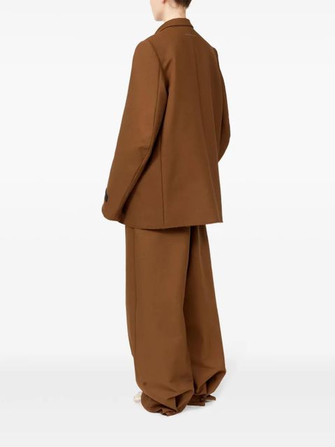 MM6 Maison Margiela single-breasted over-sized blazer - Brown