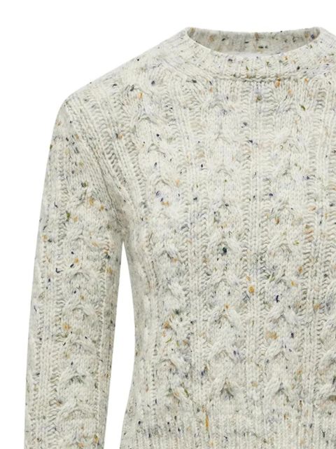 Moncler cable-knit crew-neck sweater - Grey - zdjęcie produktu nr 2