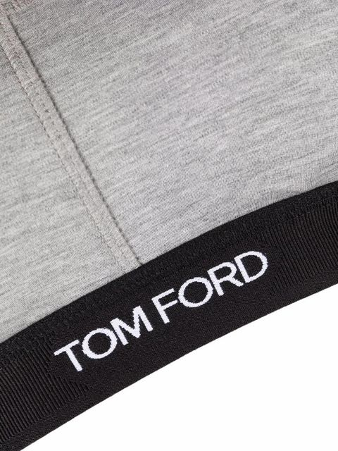TOM FORD logo-underband bandeau bra - Grey