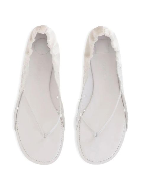 Jacquemus lace up flat shoes - White