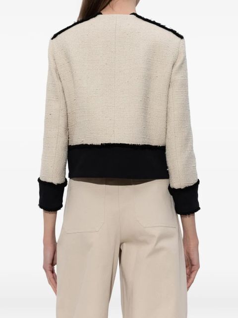 Max Mara Pagaia fringed trim jacket - Neutrals