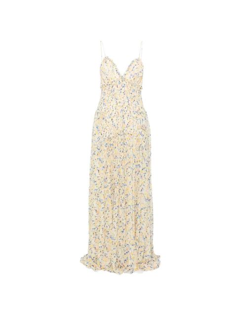 Ulla Johnson floral pleated maxi dress - Yellow - zdjęcie produktu nr 1