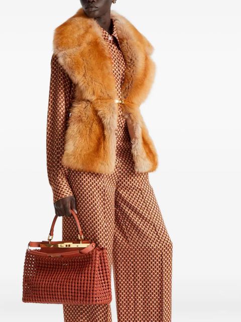 FENDI fur scarf - Brown