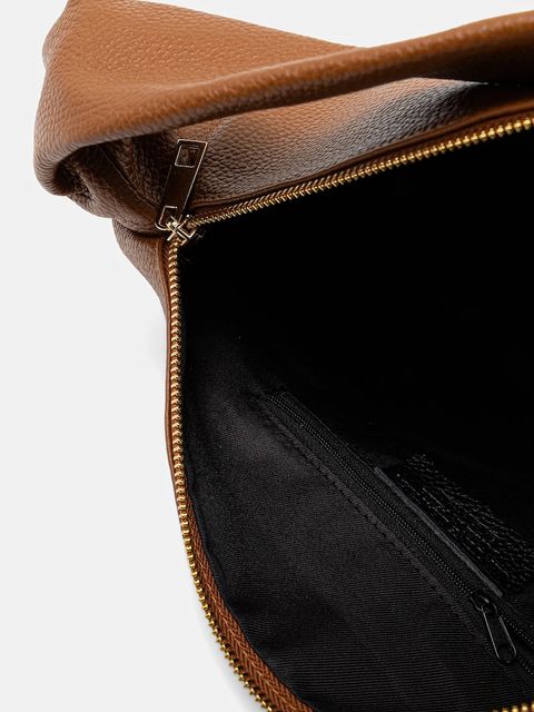 Answear.LAB torebka skórzana kolor brązowy