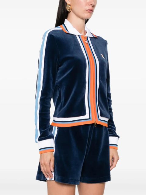 Casablanca Montagne striped velvet jacket - Blue