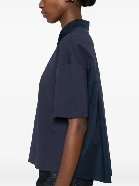 Max Mara Nave buttoned-collar polo top - Blue