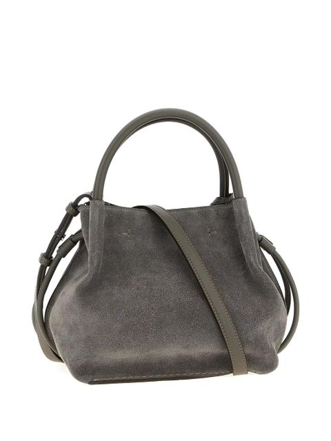 Tod's small drawstring suede tote bag - Grey
