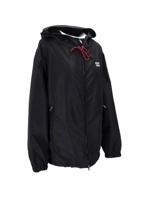 Miu Miu hooded zipped jacket - Black