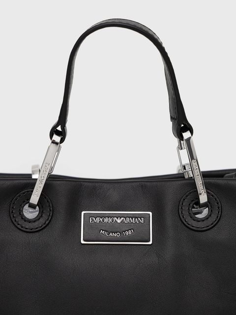 Emporio Armani torebka skórzana kolor czarny Y3D166 Y478E