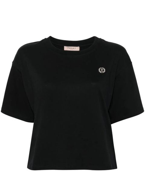 TWINSET logo-plaque T-shirt - Black - zdjęcie produktu nr 1