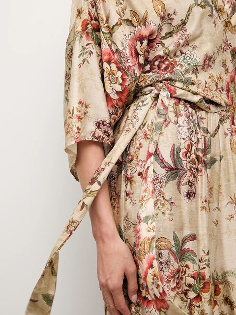 Answear.LAB bluzka damska kolor beżowy wzorzysta