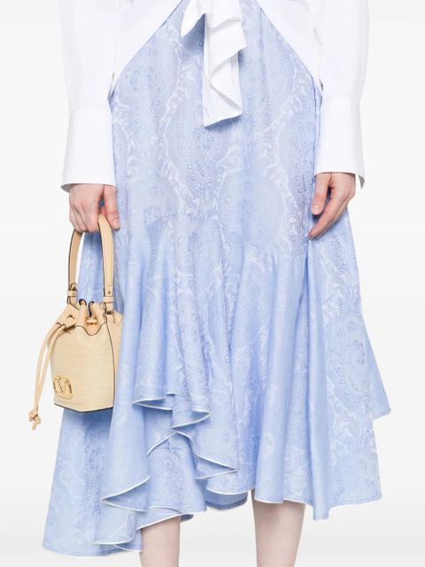 ETRO paisley-jacquard midi skirt - Blue