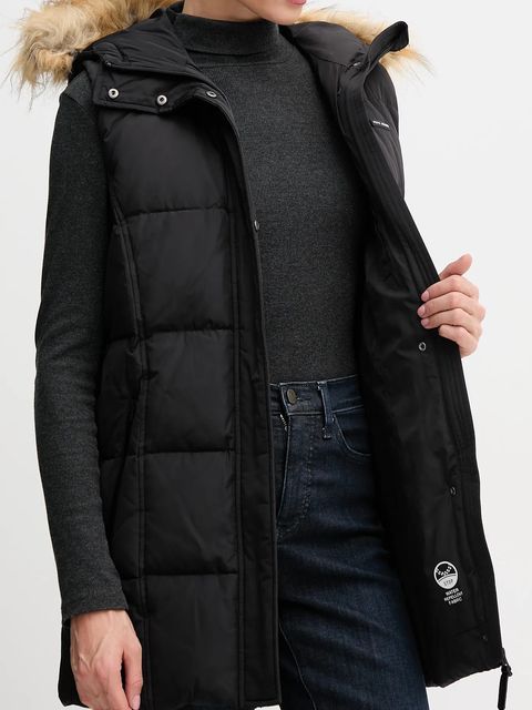 Pepe Jeans bezrękawnik puchowy kolor czarny zimowy PL4024335