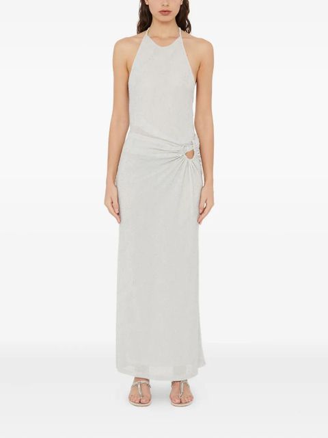 Christopher Esber metallic-detail halterneck top - Grey