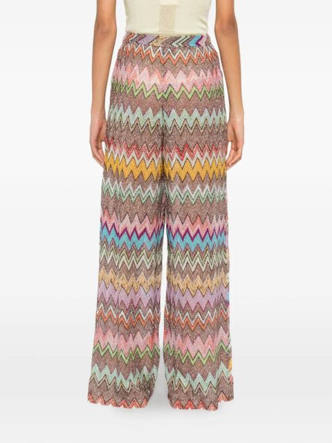Missoni zigzag-knit trousers - Neutrals