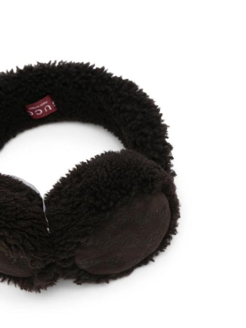 Gucci logo-print earmuffs - Brown