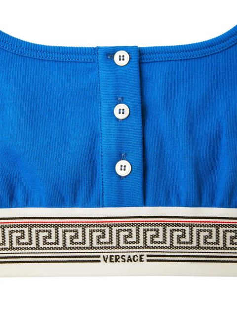 Versace ribbed cotton-jersey bralette - Blue - zdjęcie produktu nr 2