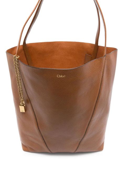 Chloé large Spin tote bag - Brown