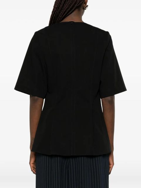 TOTEME slit-detail flared blouse - Black