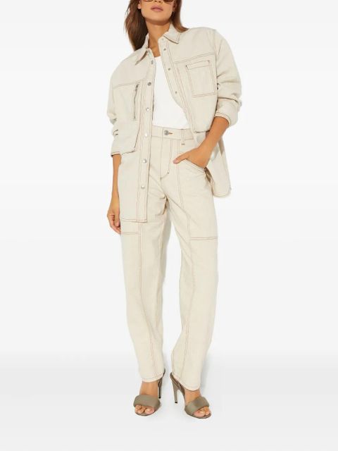 ISABEL MARANT contrast-stitching snap-button jacket - Neutrals