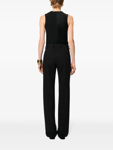 AMI Paris Contrasted straight-leg trousers - Black