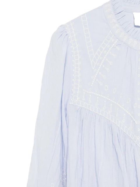 Ba&Sh Jaky embroidered ruffled blouse - Blue