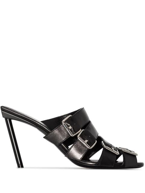 Balenciaga strappy buckled 80mm mules - Black - zdjęcie produktu nr 1