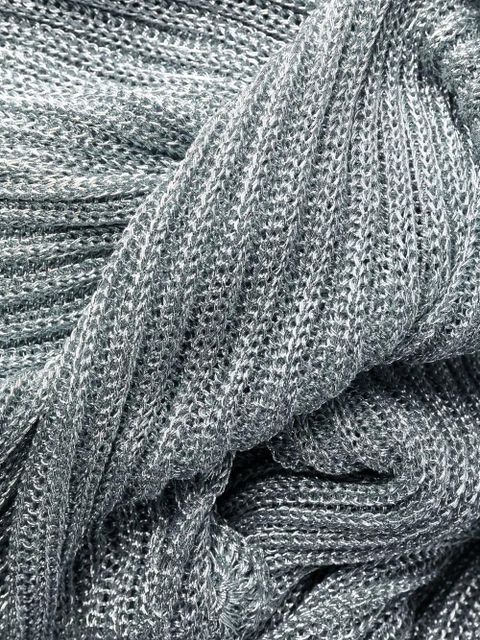 GANNI ribbed-knit dress - Blue