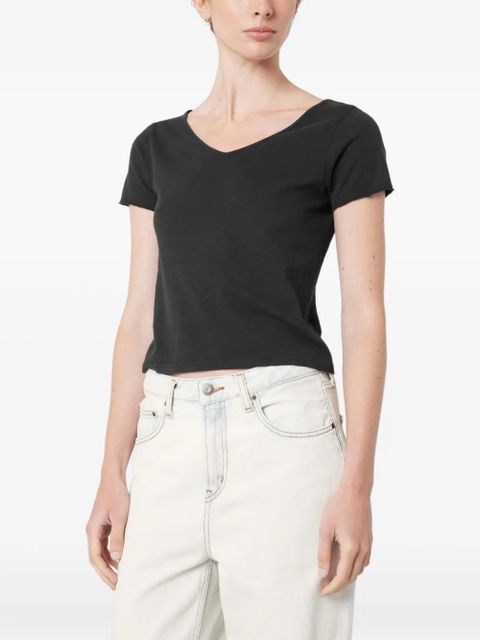 American Vintage V-neck short-sleeve T-shirt - Black