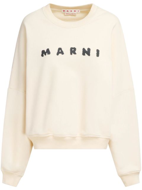 Marni logo-print sweatshirt - Neutrals - zdjęcie produktu nr 1