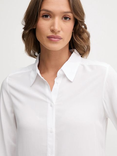 United Colors of Benetton koszula damska kolor biały regular z kołnierzykiem klasycznym 5WPWDQ0B0