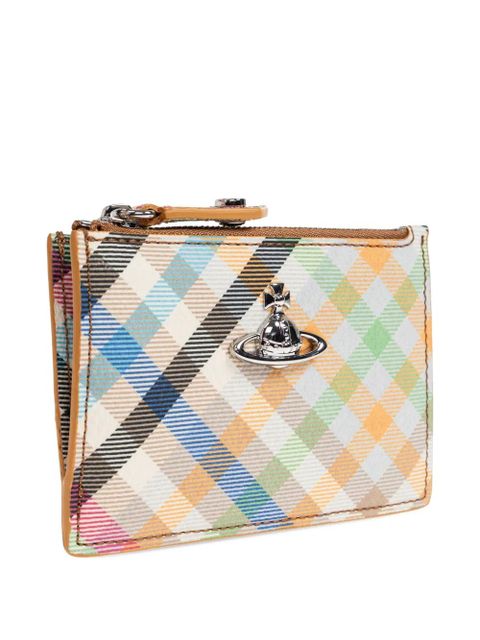 Vivienne Westwood check zip wallet - Neutrals