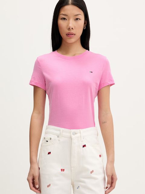 Tommy Jeans T-shirt basic damski bawełniany - zdjęcie produktu nr 2