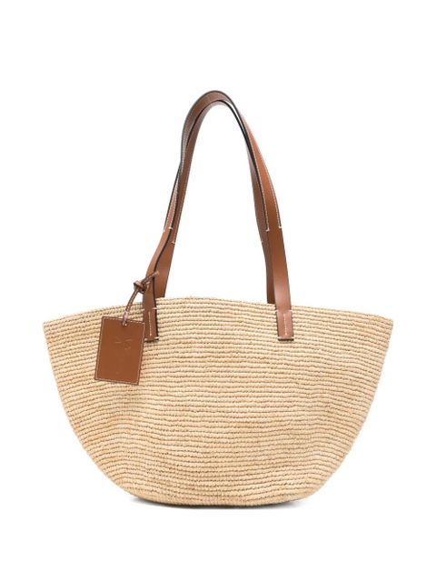 Manebi Basket raffia shoulder bag - Neutrals - zdjęcie produktu nr 1