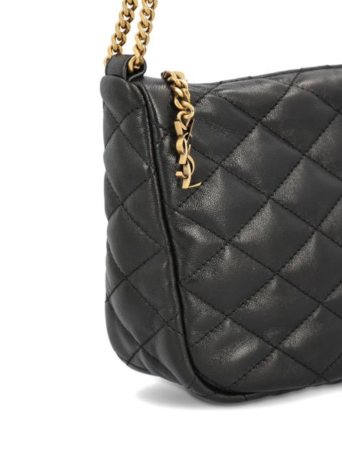 Saint Laurent quilted chain leather bag - Black