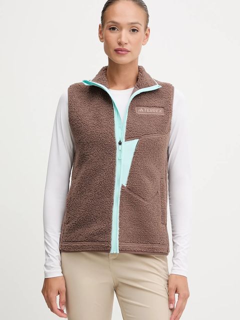 adidas TERREX bezrękawnik outdoorowy kolor brązowy przejściowy JN0927 - zdjęcie produktu nr 1