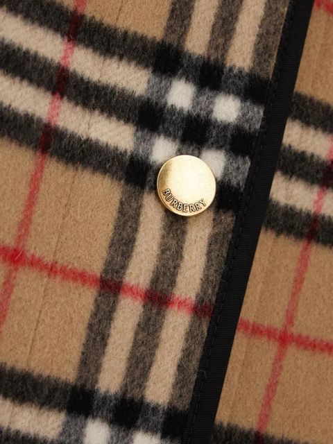 Burberry check button jacket - Neutrals