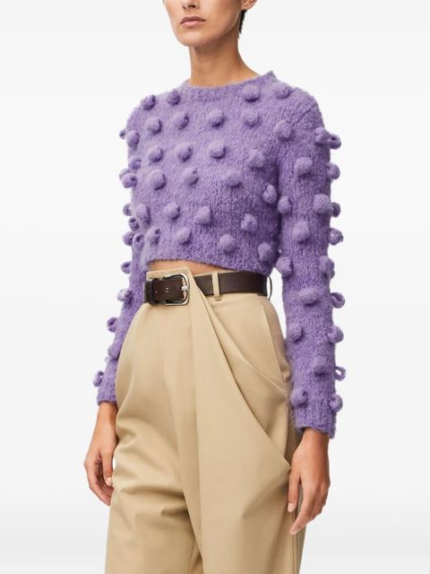 LOEWE bobble knit sweater - Purple