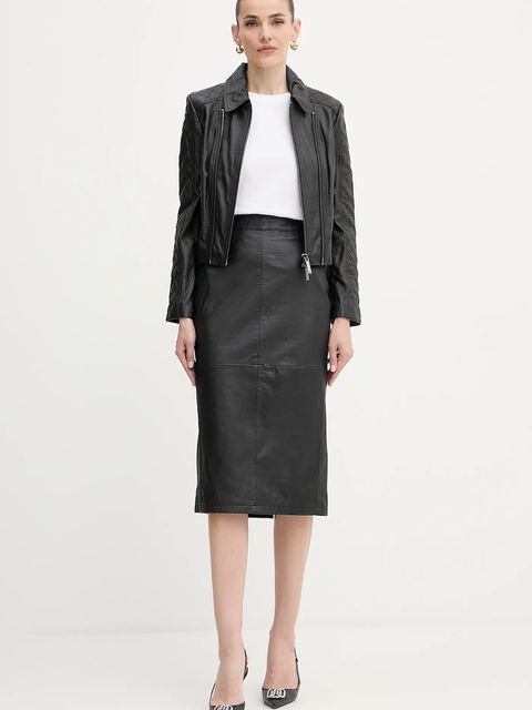 Armani Exchange kurtka skórzana kolor czarny przejściowa XW000654 AF16212 - zdjęcie produktu nr 2