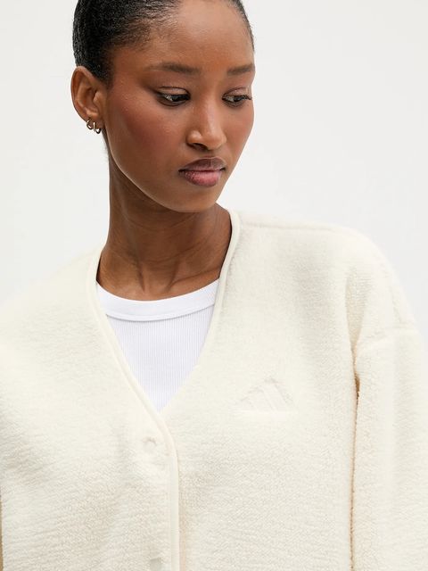 adidas bluza polarowa Future Icons damska kolor beżowy gładka KB5234