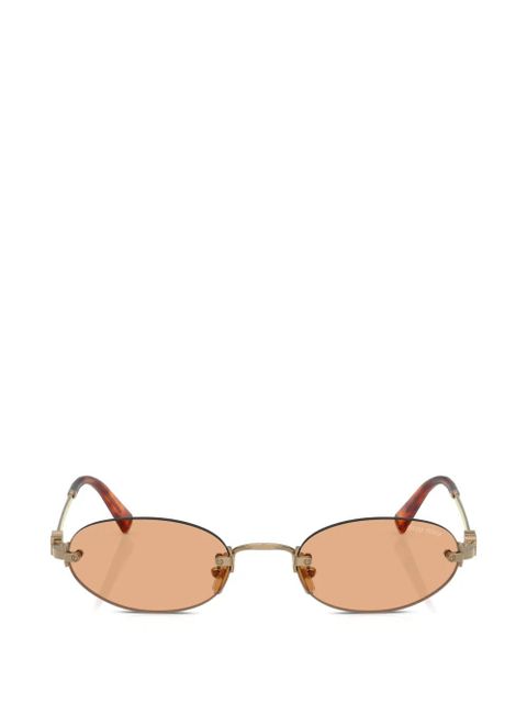 Miu Miu Eyewear oval-frame sunglasses - Gold - zdjęcie produktu nr 1