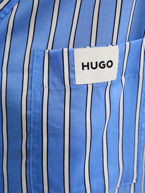 HUGO koszula piżamowa KLEO_SHIRT damska kolor niebieski 50544173