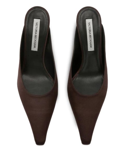 Victoria Beckham 75mm Sloan pointed-toe stiletto mules - Brown
