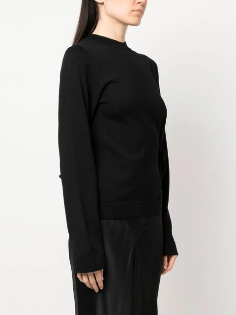 Jil Sander open-back detail knit jumper - Black