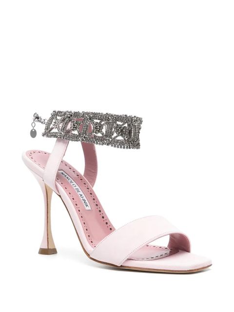 Manolo Blahnik Lierasan 105mm suede sandals - Pink - zdjęcie produktu nr 2