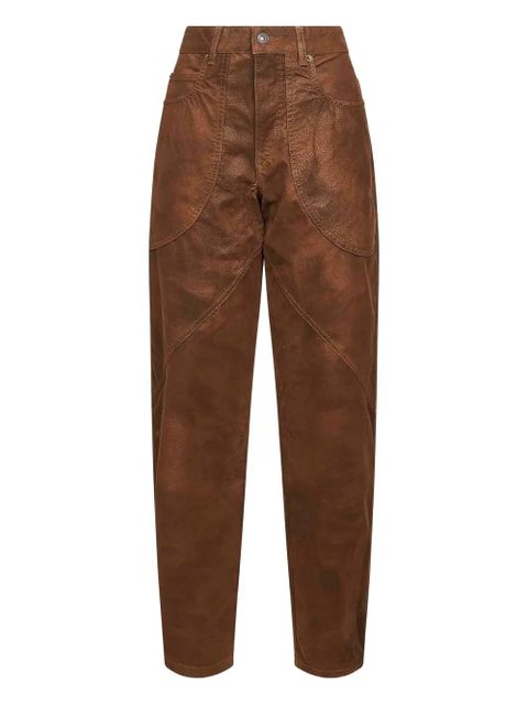 MARANT ÉTOILE embossed five-pocket trousers - Brown - zdjęcie produktu nr 1