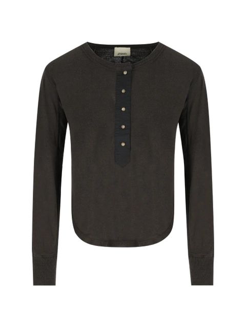 ISABEL MARANT button-fastening silk top - Brown - zdjęcie produktu nr 1