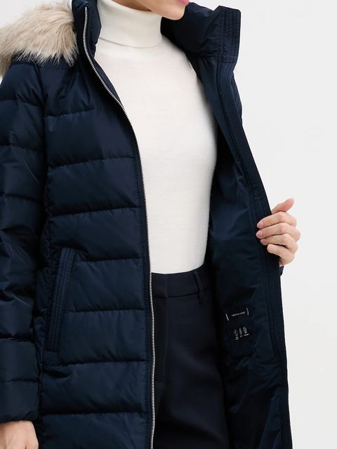 Tommy Hilfiger kurtka puchowa kolor granatowy zimowa WW0WW47540